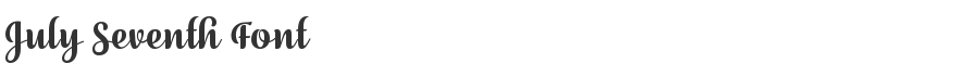 July Seventh Font