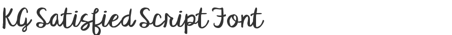 KG Satisfied Script Font