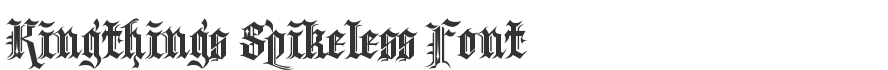 Kingthings Spikeless Font