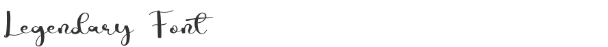 Legendary Font