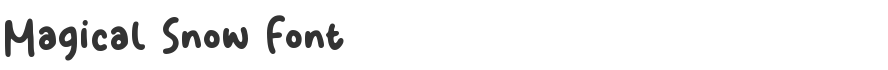 Magical Snow Font
