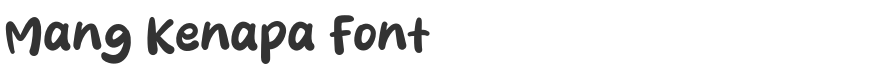 Mang Kenapa Font