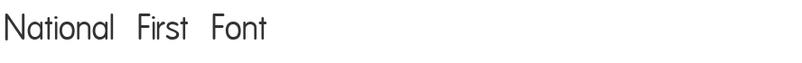 National First Font
