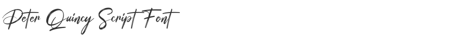 Peter Quincy Script Font