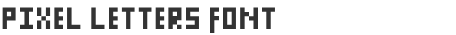 Pixel Letters Font