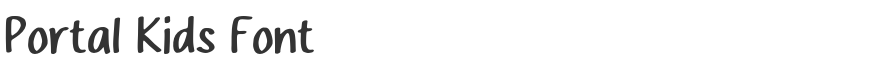 Portal Kids Font