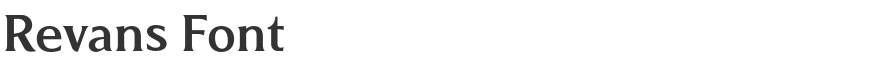 Revans Font