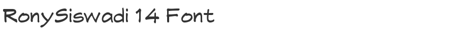 RonySiswadi 14 Font