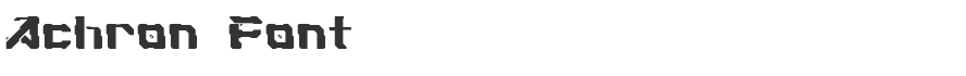 Achron Font
