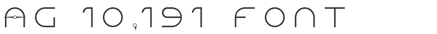 AG 10,191 Font