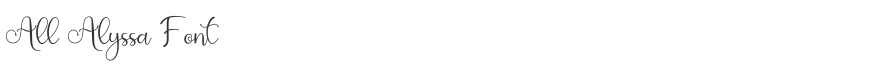 All Alyssa Font