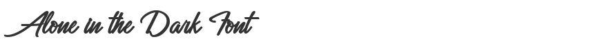 Alone in the Dark Font