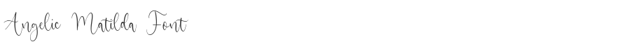 Angelic Matilda Font