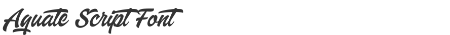 Aquate Script Font