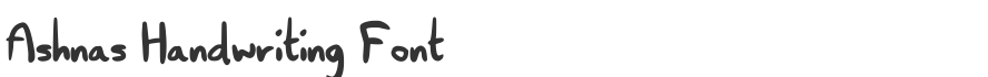 Ashnas Handwriting Font