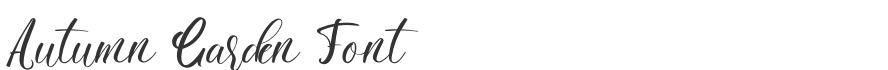 Autumn Garden Font