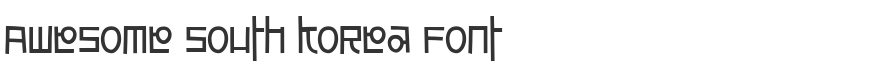 Awesome South Korea Font