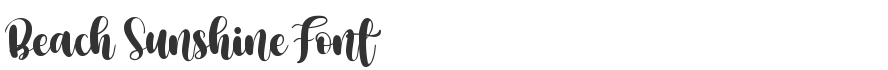 Beach Sunshine Font
