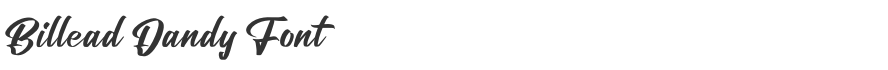 Billead Dandy Font