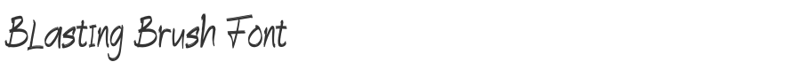 Blasting Brush Font