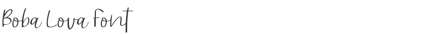 Boba Lova Font