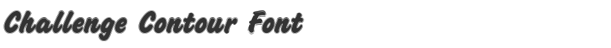 Challenge Contour Font