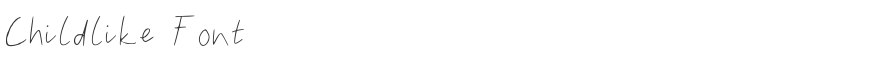 Childlike Font
