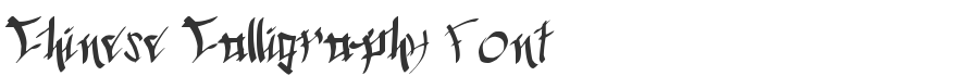 Chinese Calligraphy Font