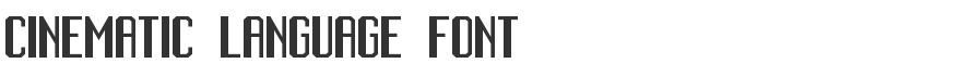 Cinematic Language Font