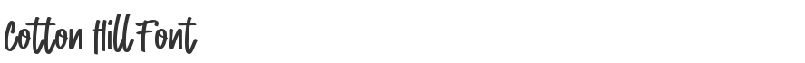 Cotton Hill Font