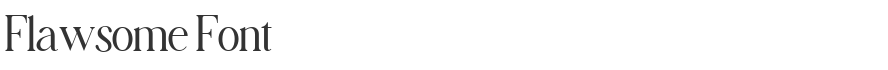 Flawsome Font