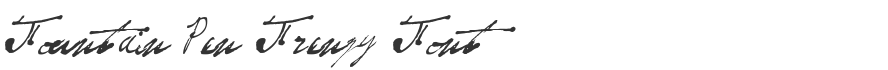 Fountain Pen Frenzy Font