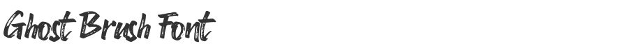 Ghost Brush Font