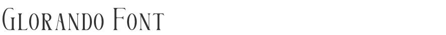 Glorando Font