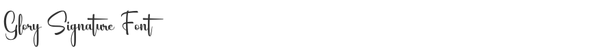 Glory Signature Font