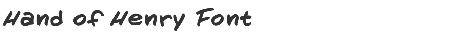 Hand of Henry Font