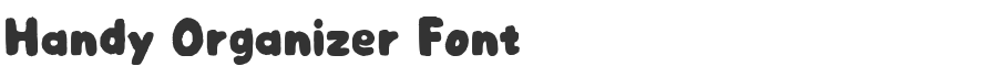 Handy Organizer Font
