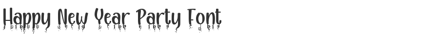 Happy New Year Party Font