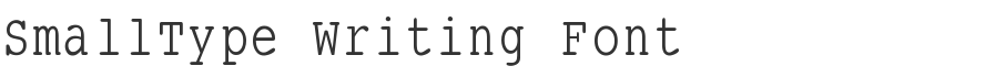 SmallType Writing Font