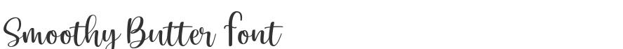 Smoothy Butter Font