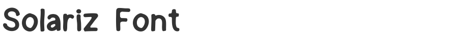 Solariz Font