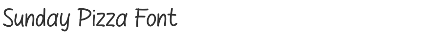 Sunday Pizza Font
