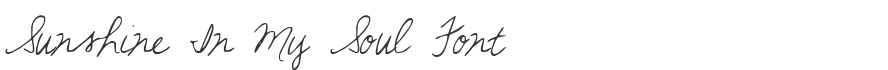 Sunshine In My Soul Font