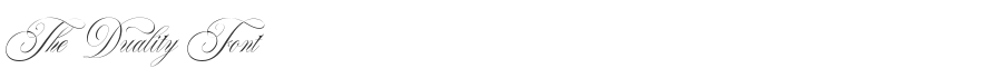 The Duality Font