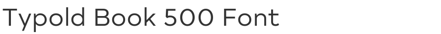 Typold Book 500 Font
