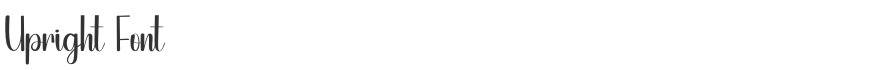 Upright Font