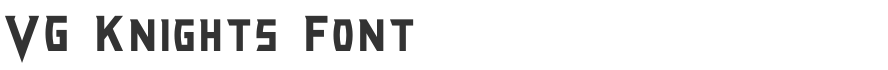 VG Knights Font