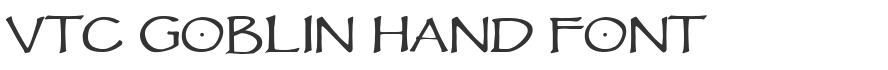 VTC Goblin Hand Font