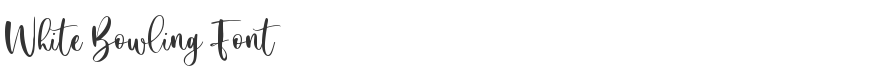 White Bowling Font