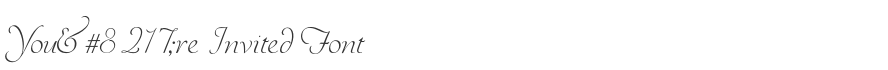 You’re Invited Font